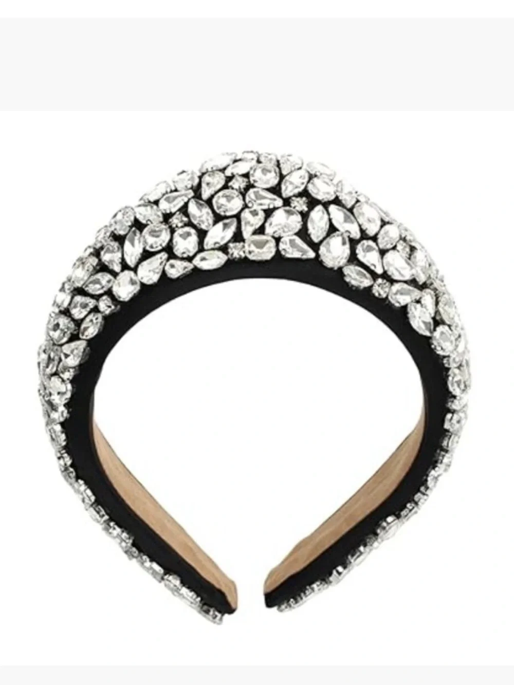 Big Crystal Crown Headband Women Sparkling Rhinestone Hair Hoop Accessories - Picture 1 of 4
